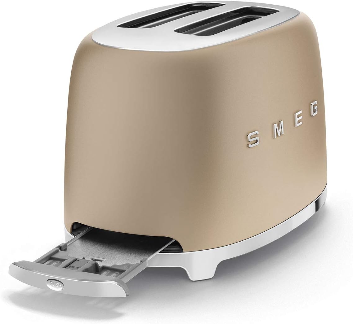 2 Slice Retro Toaster (Matte Champagne)
