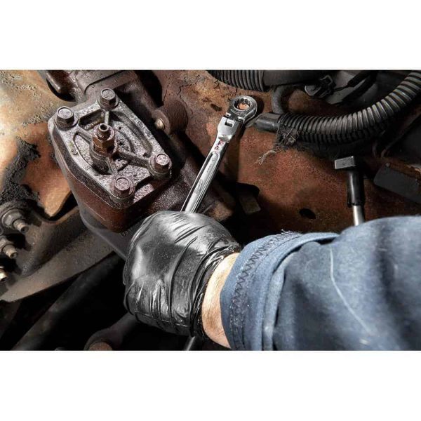 144-Position Flex-Head Ratcheting Combination Wrench Set SAE and METRIC (14-Piece)