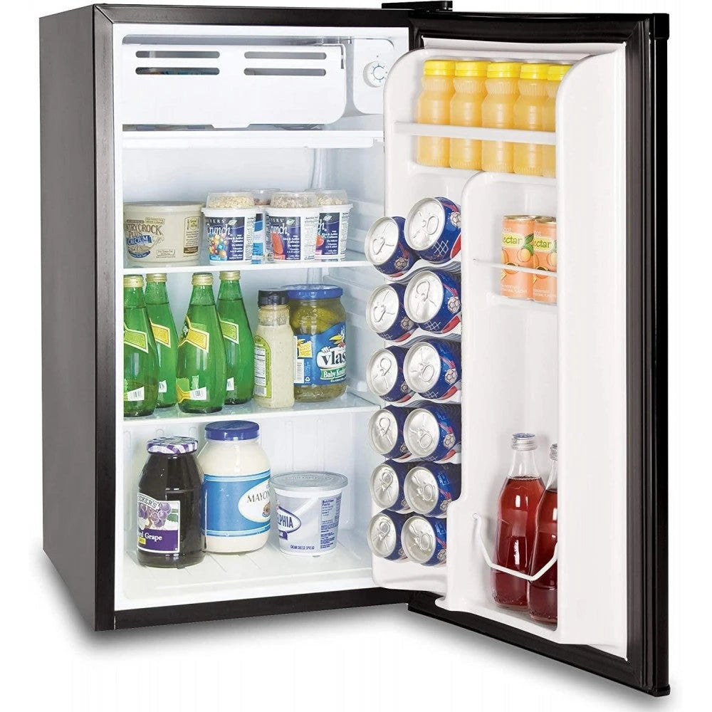 RCA 3.2 cu. ft Fridge, Black Erase Board Refrigerator with Neon Markers