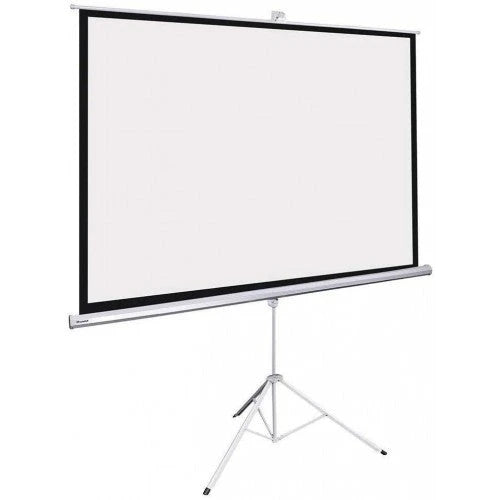 QWERTOUY 120′′ 4:3 Tripod Projector Screen Theater Office Pull Down Projection