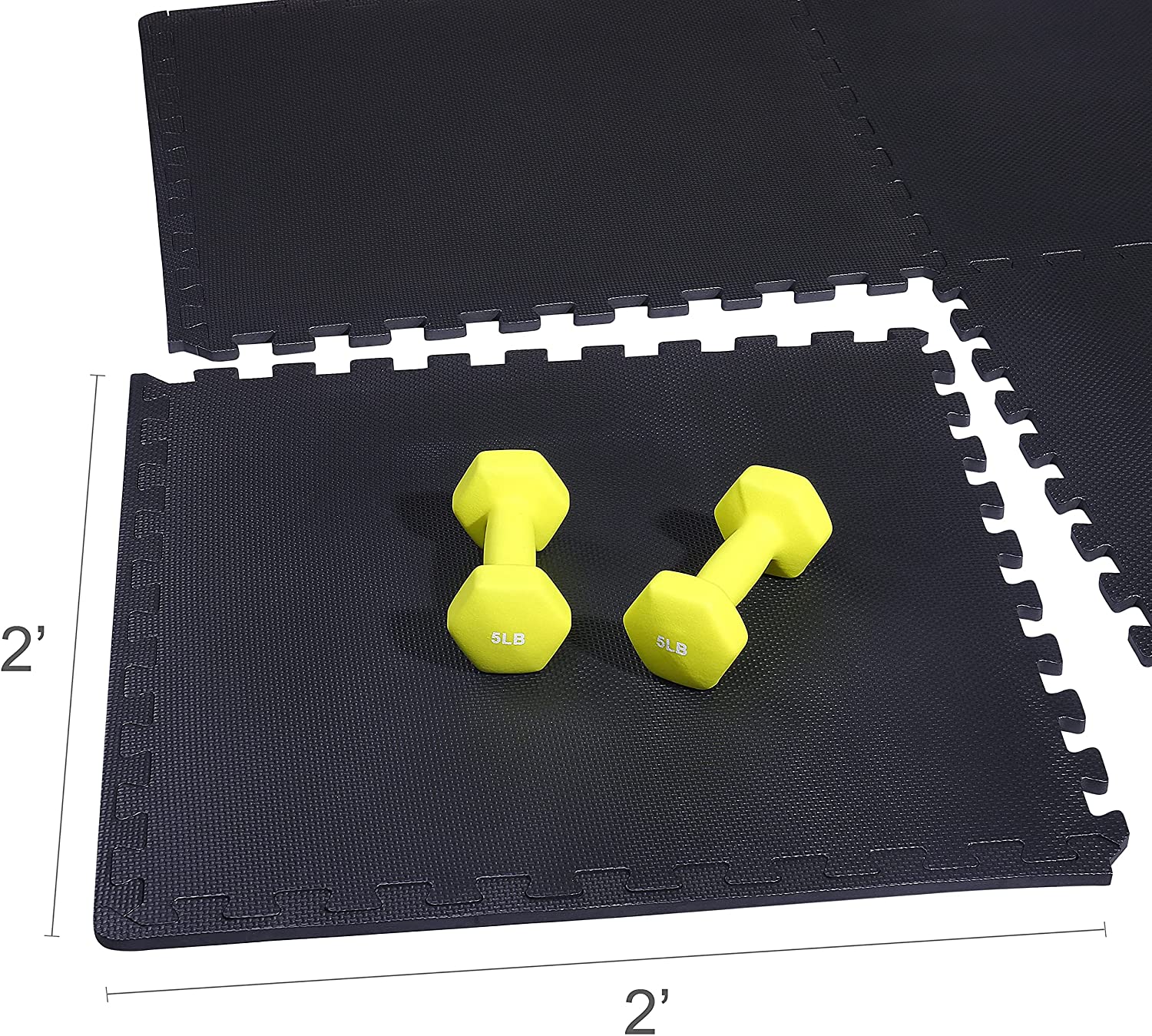 BalanceFrom Puzzle Exercise Mat with EVA Foam Interlocking Tiles