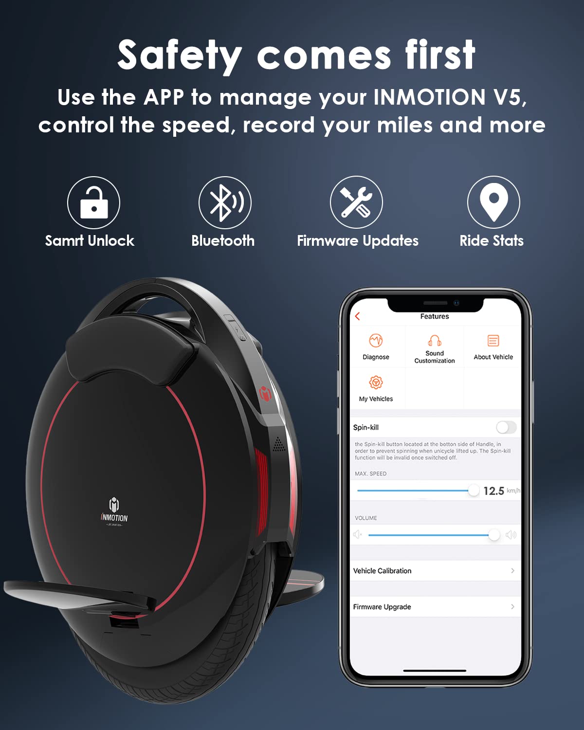 INMOTION V5 Electric Pneumatic Balancing