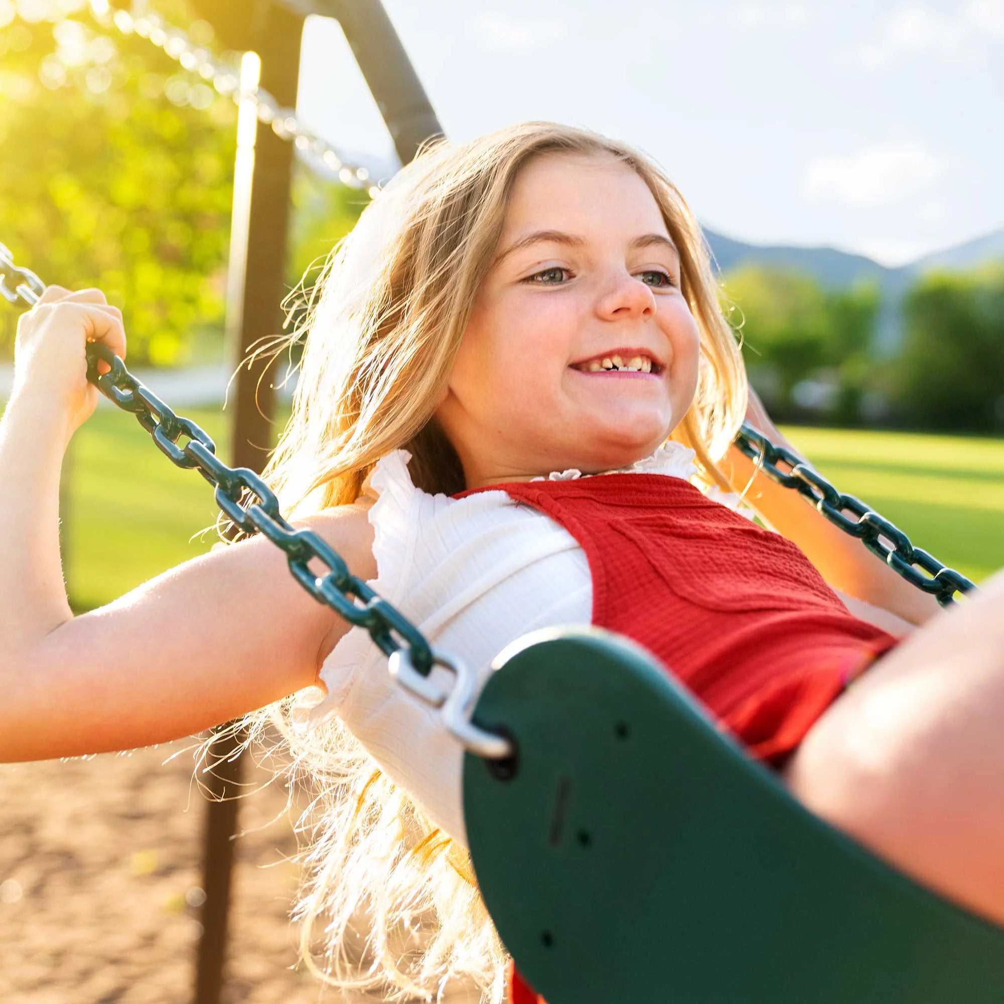 Lifetime Kids 7.3 ft. High x 11.25 ft. Long x 9.58 ft. Wide Metal Swing Set (90952)