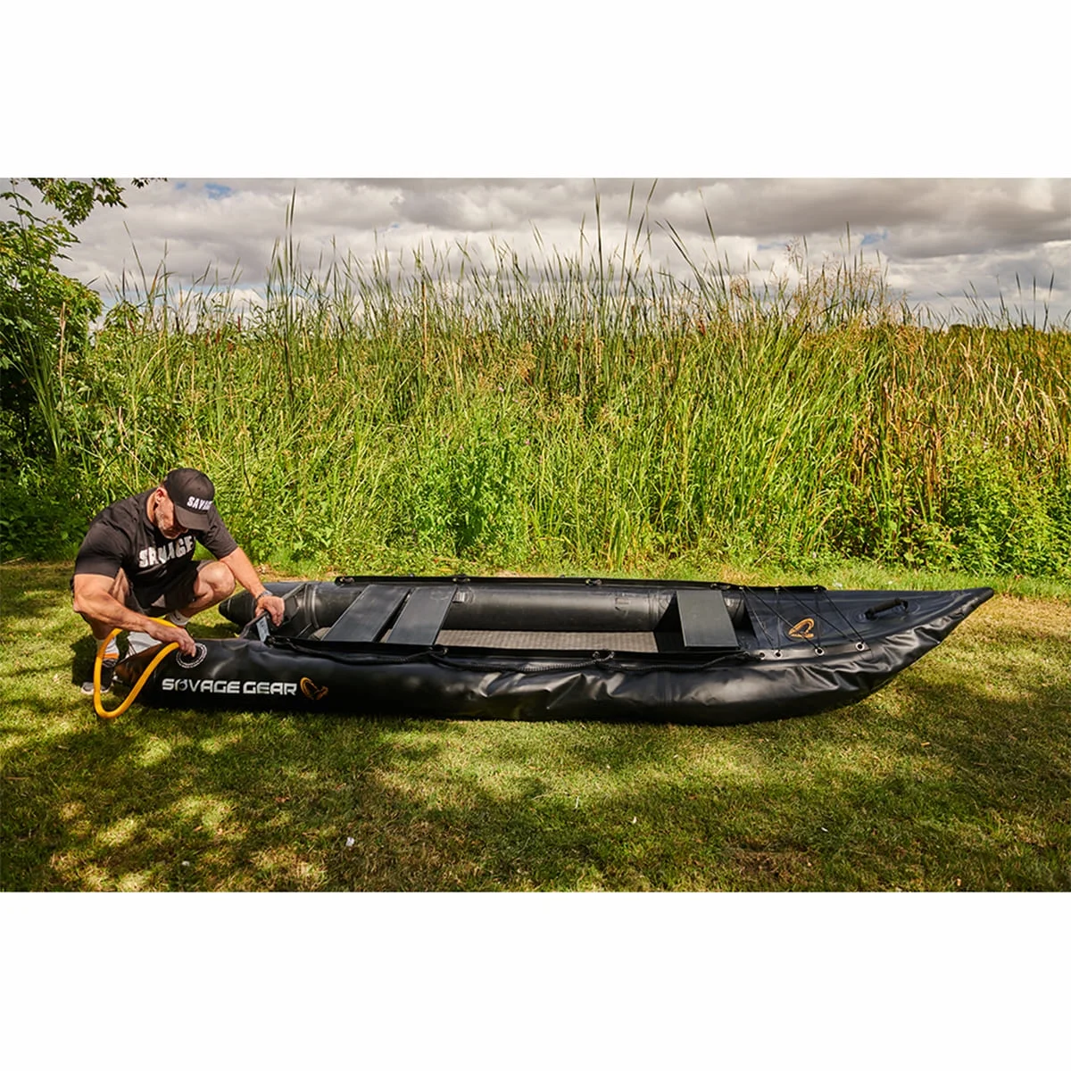 2 Person Inflatable Kayak Fishing PVC Boat �C 130�� x 43�� x 11.8�� with Aluminum Alloy Seat, Paddle, Inflatable Mat, Repair Kit, Fin