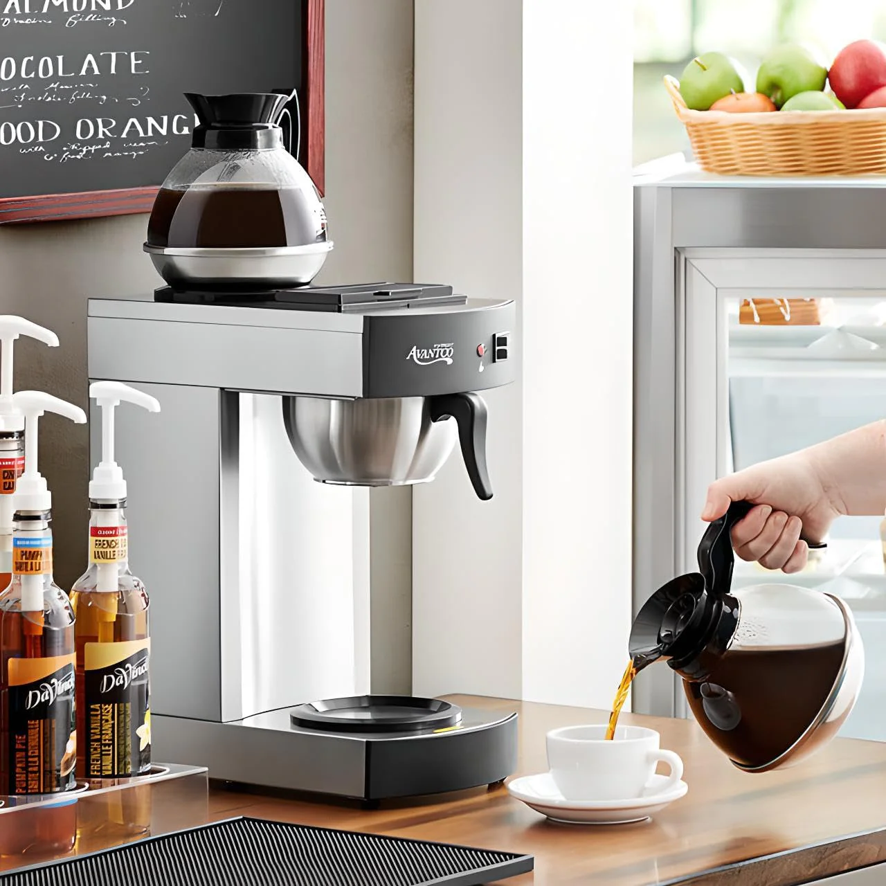 C10 12 Cup Pourover Commercial Coffee Maker with 2 Burners - 120V by Avantco