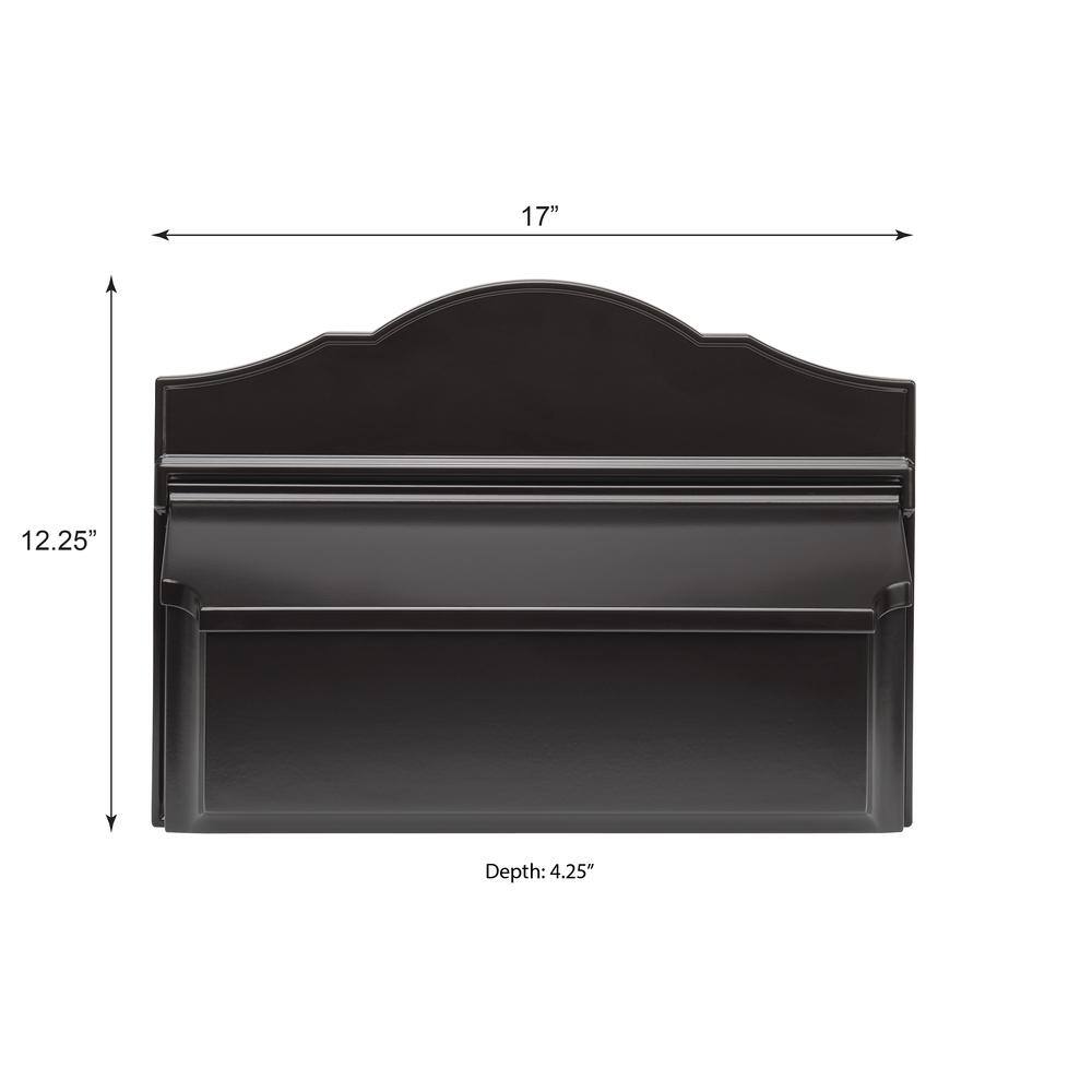 16600 Colonial Wall Mailbox, Black