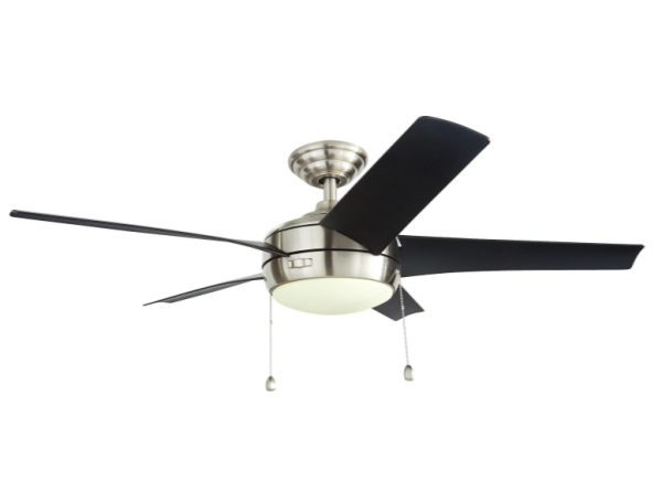 51565 Windward 44 in. LED Brushed Nickel Ceiling Fan with Light Kit