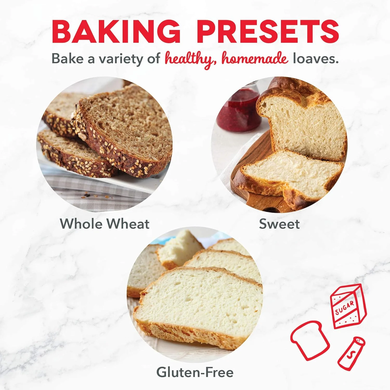 Dash Everyday Stainless Steel Bread Maker, Up to 1.5lb Loaf, Programmable, 12 Settings + Gluten Free & Automatic Filling Dispenser - Black