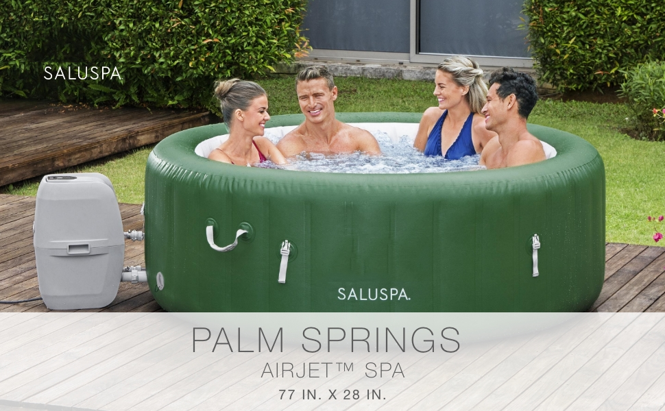 SaluSpa  Inflatable Hot Tub, 4-Person AirJet Spa