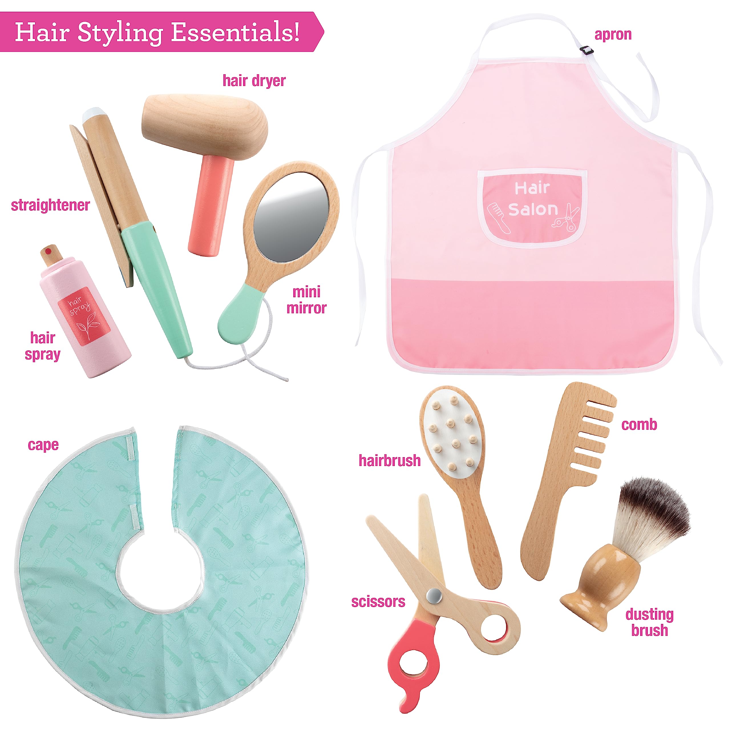 Pretend Hair Salon Wooden Play