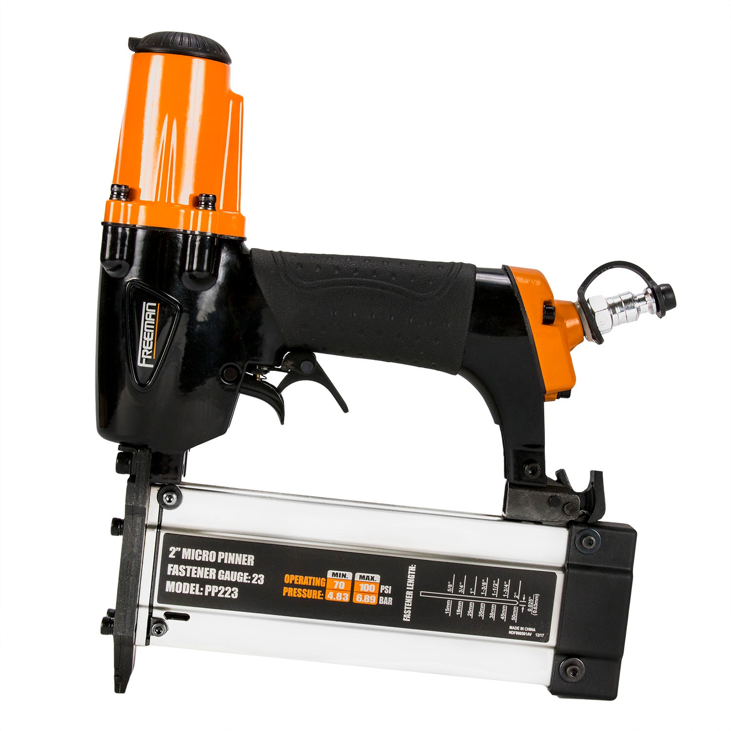 2 in. with Case 2-in 23-Gauge Pneumatic Pin Nailer
