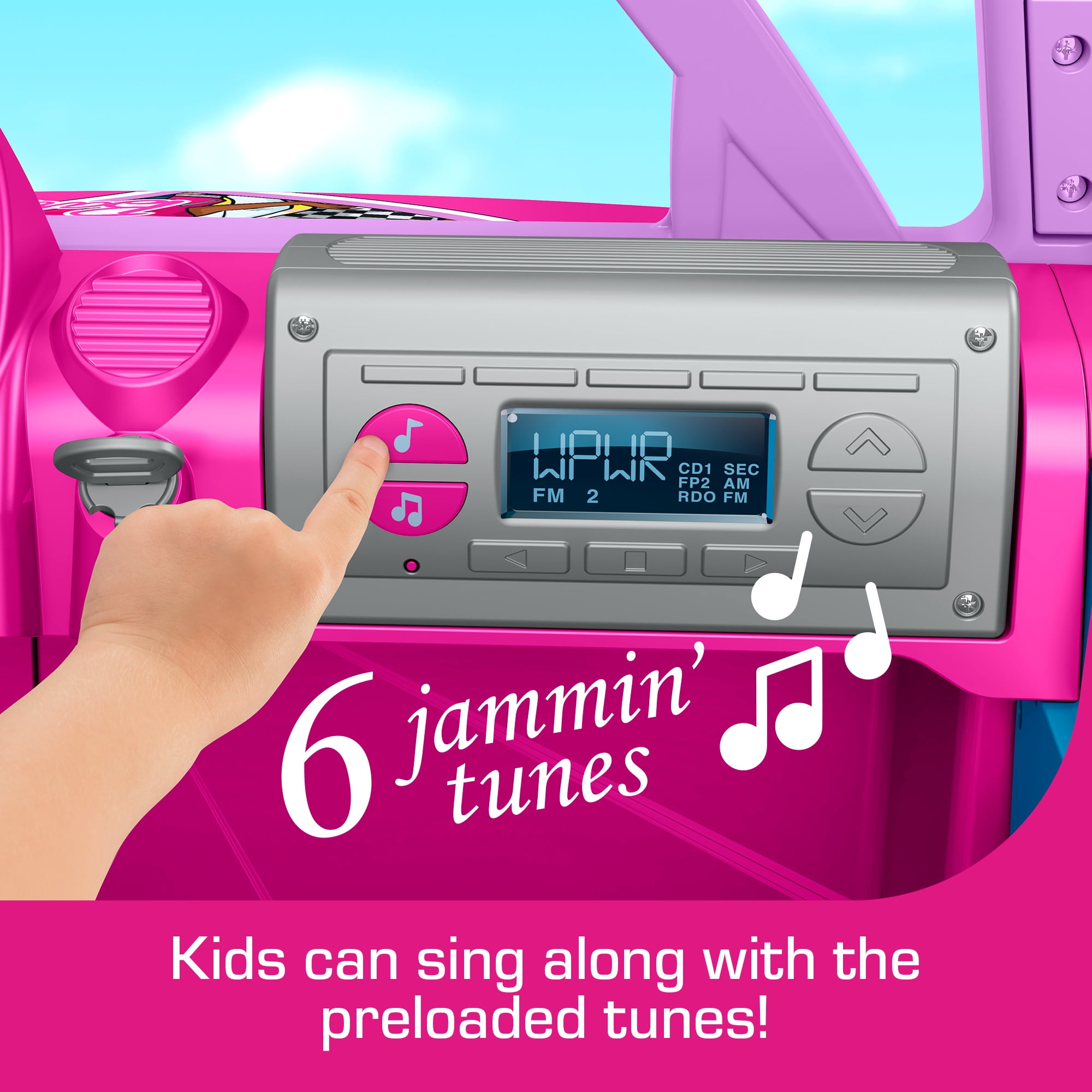 Power Wheels Barbie Jeep Wrangler Ride-on, 12 V, Max Speed: 5 mph