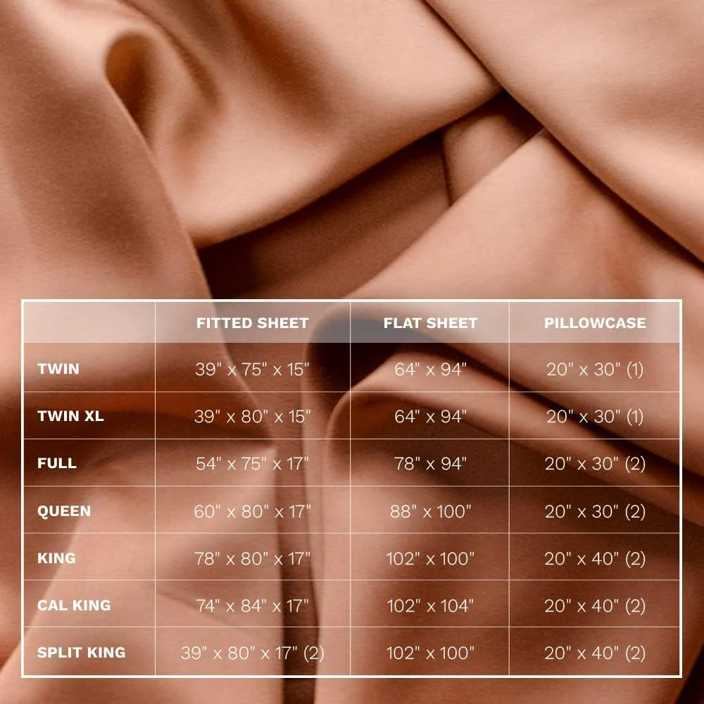 LUXOME Luxuriöses Bettlaken-Set, 100 % Viskose (Viskose) aus Bambus, Doppelbettgröße, Surf, tiefe Taschen, 3-teiliges Set (Flach, Kissenbezug)