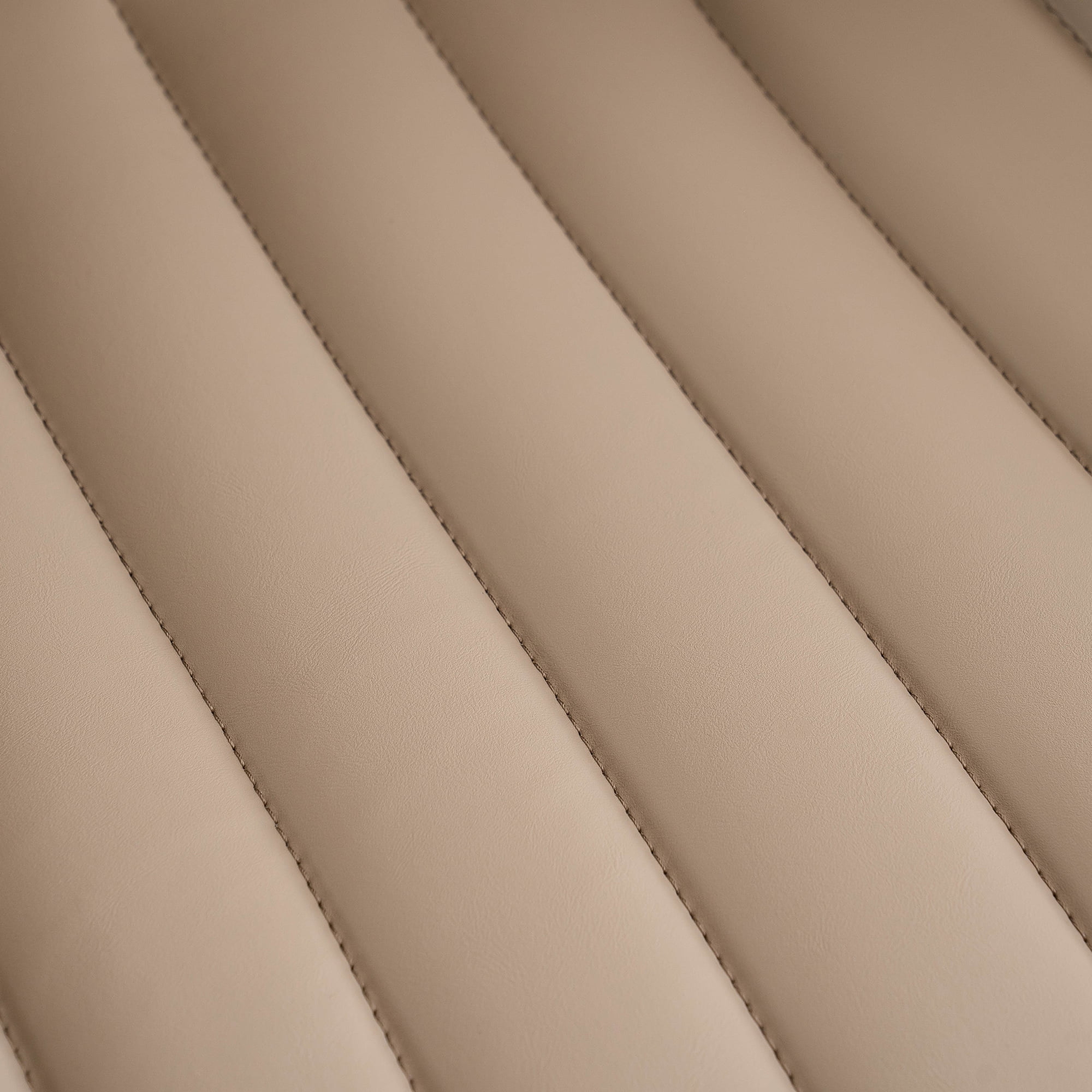 YOUNIKE Cute Armless Office Desk Chair Modern Upholstered Faux Leather Swivel Task Chair, Brown