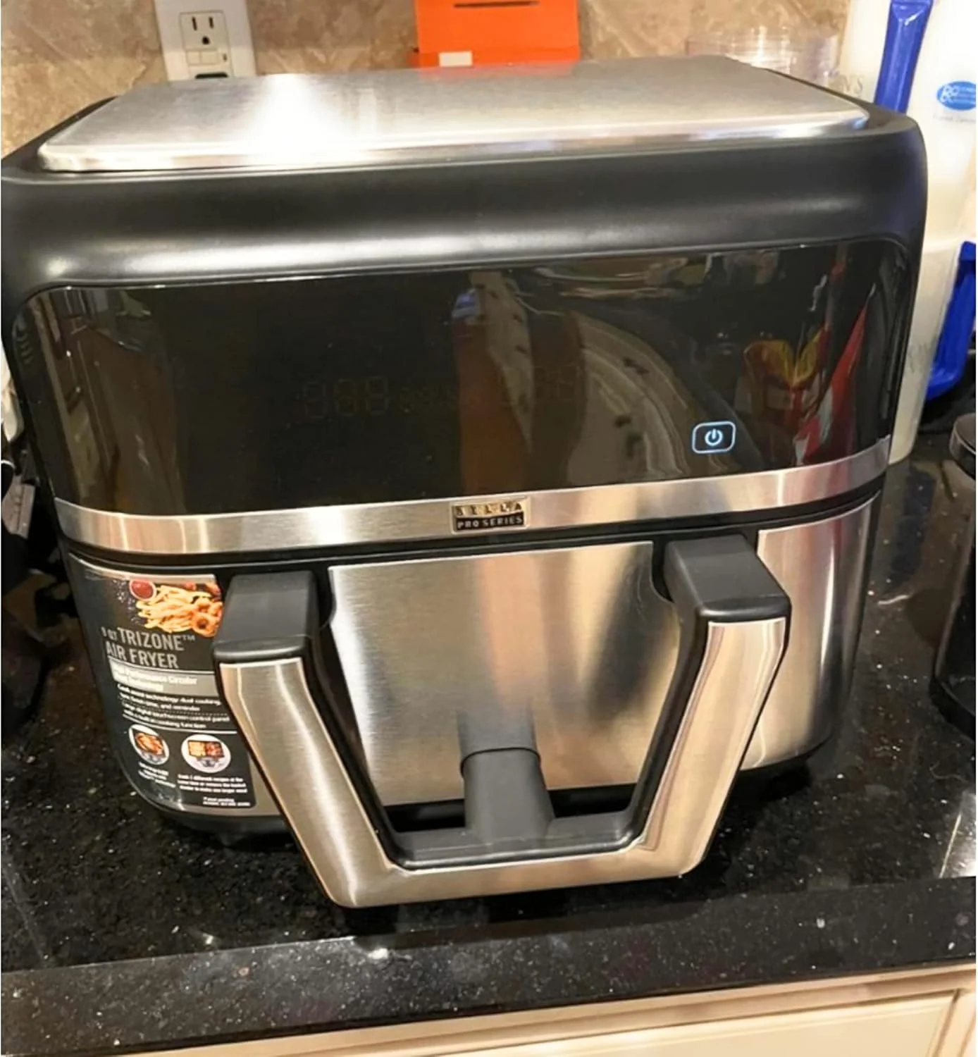 Bella Pro Series - 9-qt. Digital Air Fryer with Dual Flex Basket - Stainless Steel