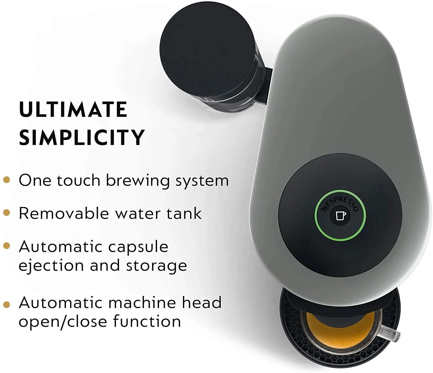 Nespresso Vertuo Plus Coffee and Espresso Maker by De'Longhi, Grey with Aeroccino Milk Frother