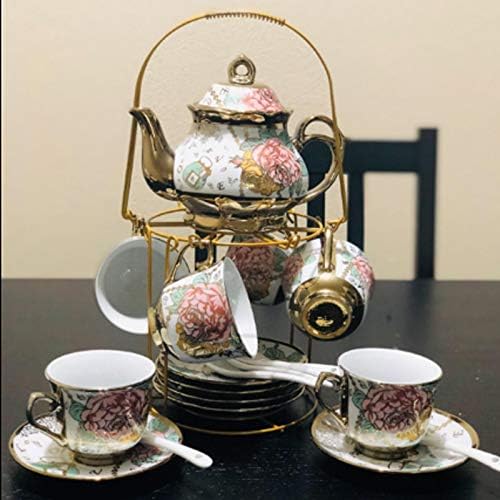 DaGiBayCn 20 PCS Tea set Ceramics Tea set Afternoon Tea Set Adult tea set Gift Tea Set Can Drink Coffee Strong Tea blue