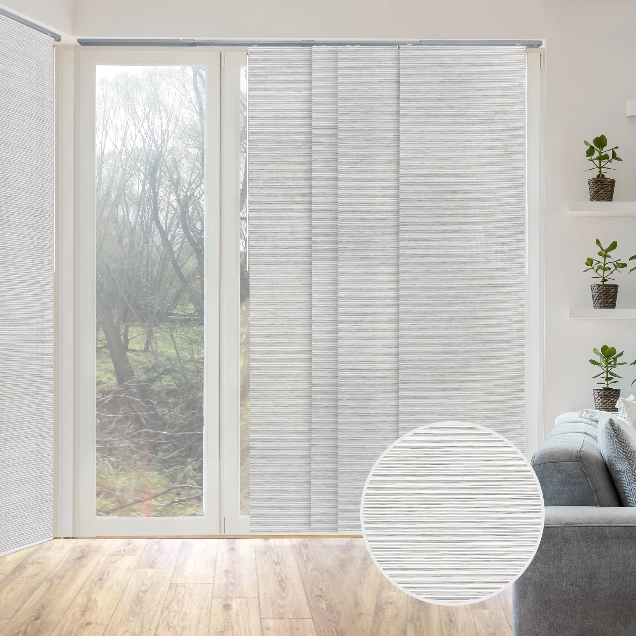 GoDear Design Adjustable Sliding Panel Track Blinds, Vertical Blinds, Classic, 45.8
