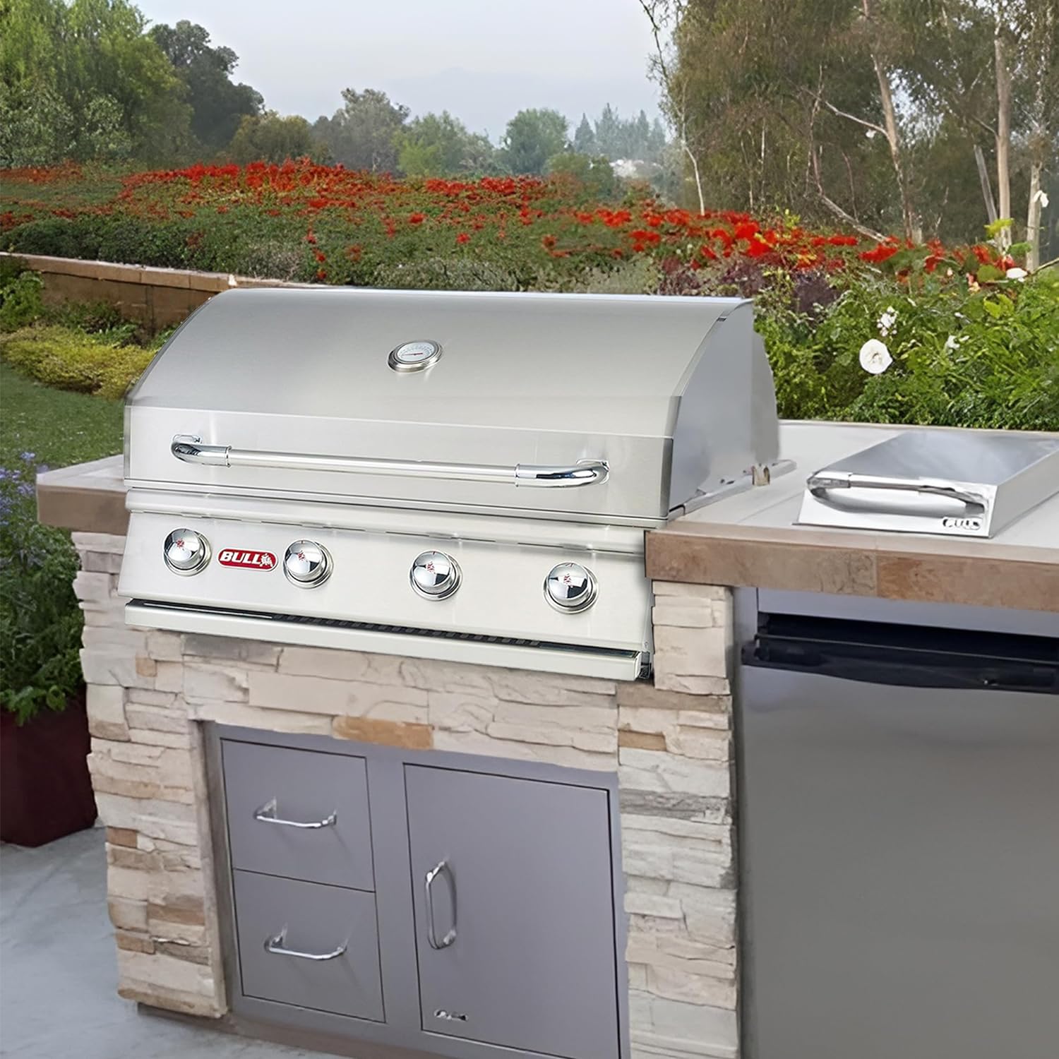 Natural Gas Outlaw Drop-In Grill Head in Stainless Steel