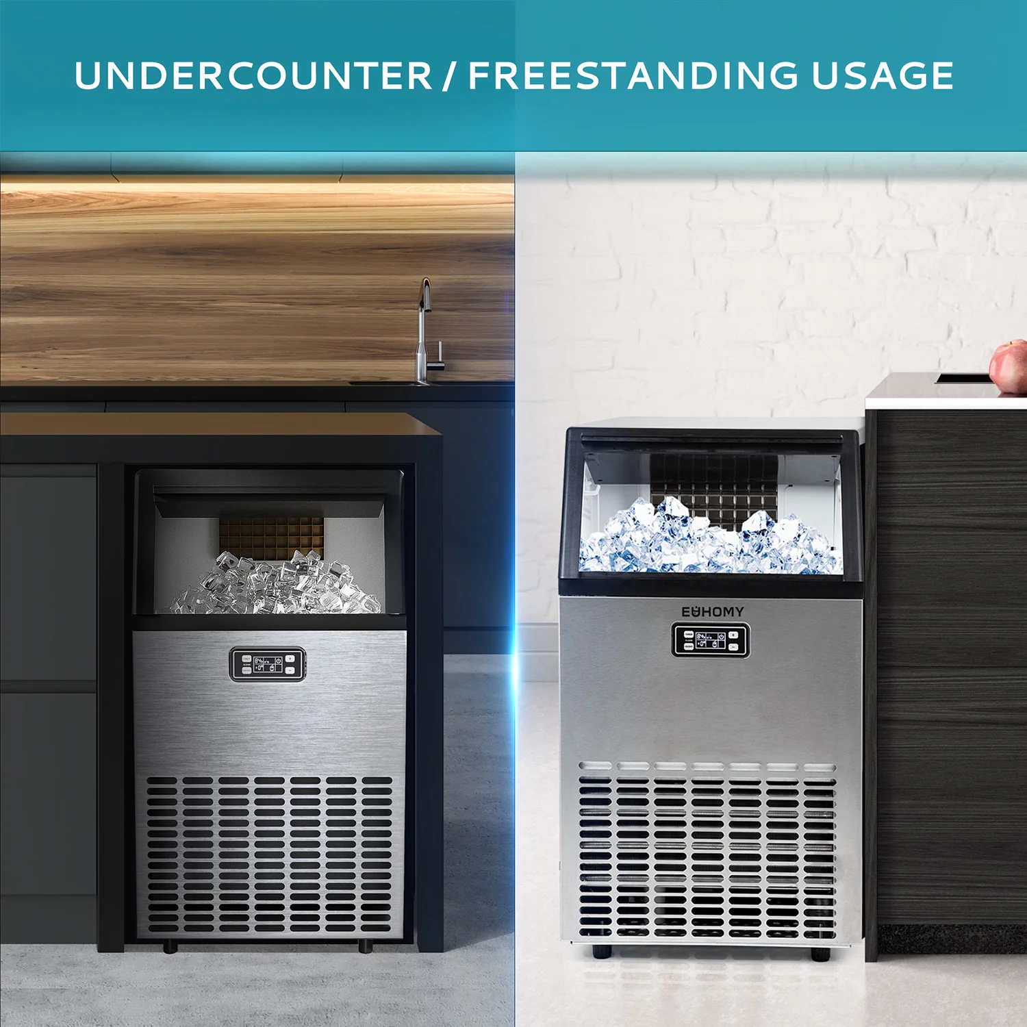 EUHOMY Excellent Storage Container Undercounter Commercial Ice Machine