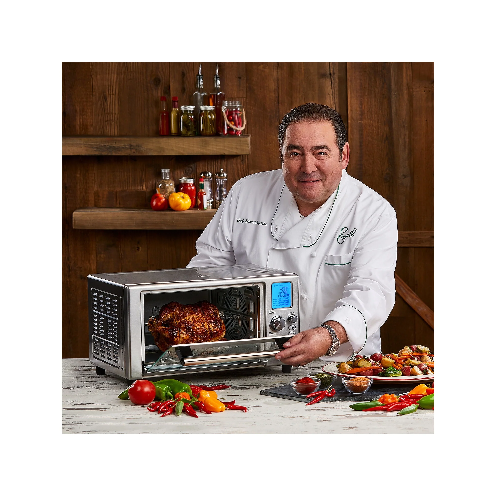 Emeril Lagasse - Air Fry Toaster Oven - Brushed Stainless Steel
