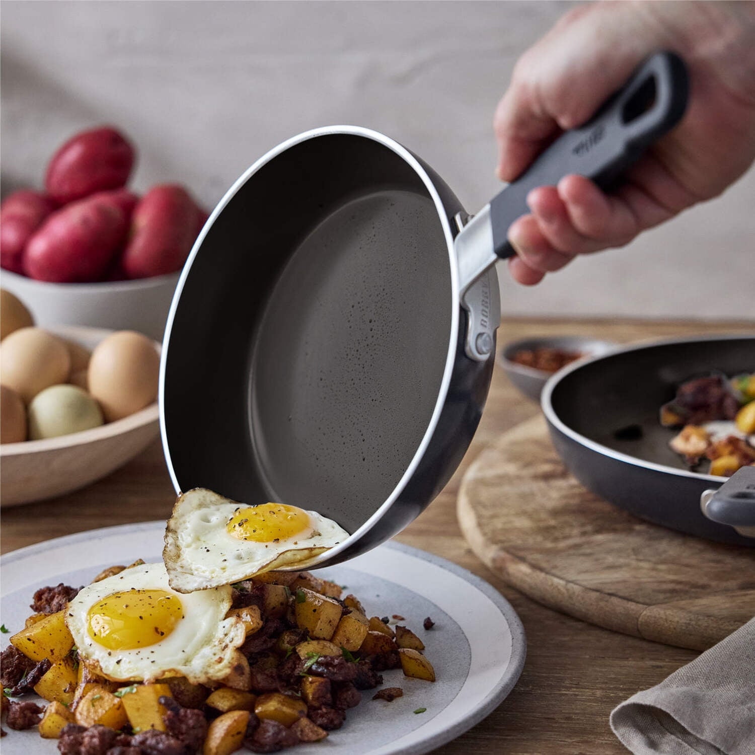 GreenPan x Bobby Flay 13 Piece Cookware Pots and Pans Set, Professional Grade Aluminum, PFAS & PFOA-Free Ceramic Nonstick, Induction Suitable, Stay-Cool Silicone Handle, Dishwasher & Oven Safe, Black