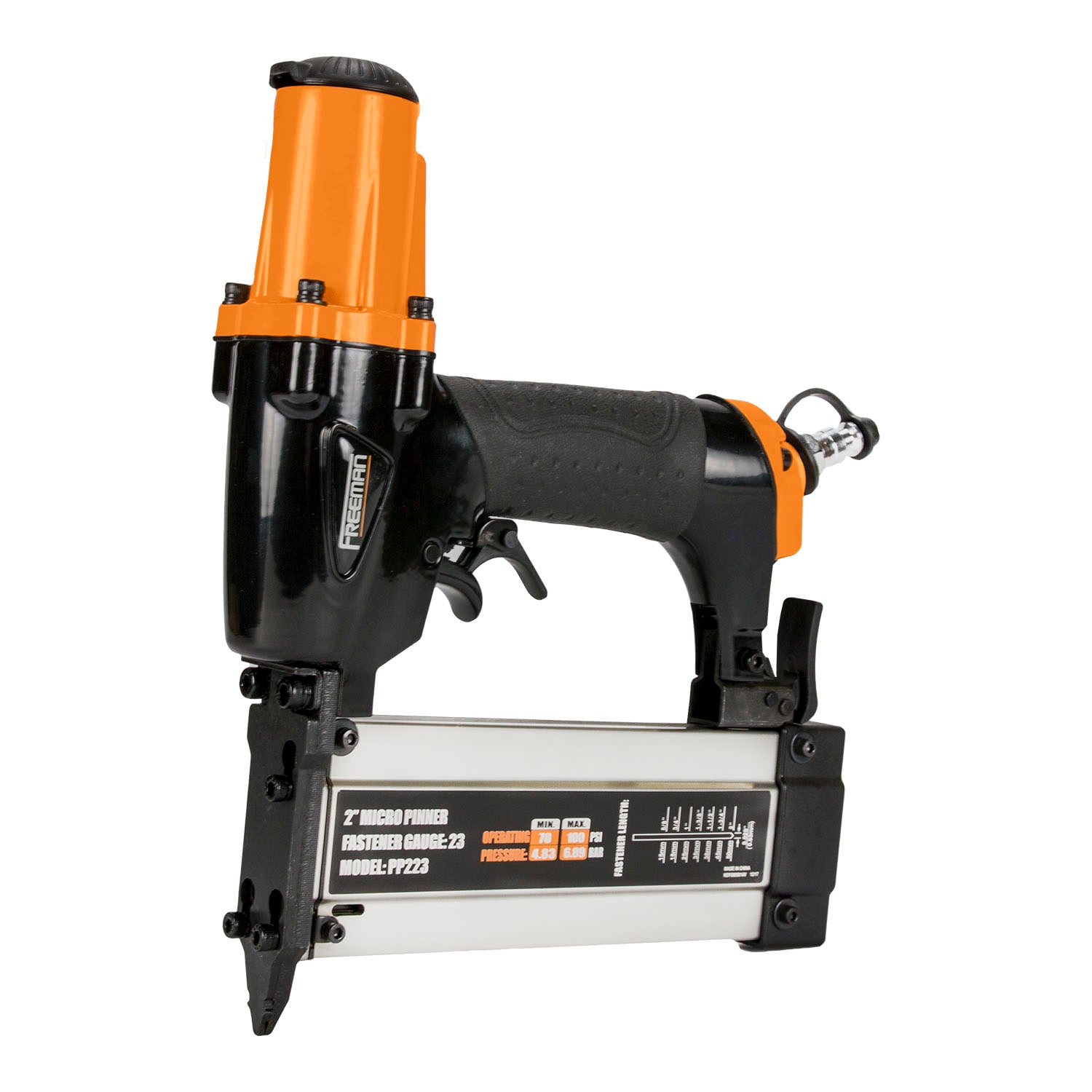 2 in. with Case 2-in 23-Gauge Pneumatic Pin Nailer
