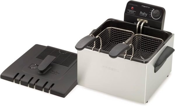 05466 Stainless Steel Dual Basket Pro Fry Immersion Element Deep Fryer