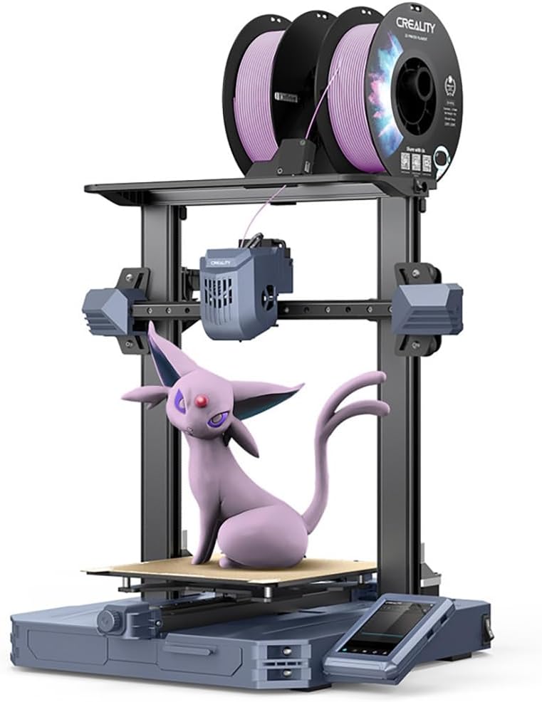 2024 New Version Creality K1C 3D Printer, 600mm/s Fast Printing Speed and Clog-free Direct Extruder, Support 300�� Printing and Carbon Fiber Filament, Auto Leveling and AI Camera 8.66*8.66*9.84 inch