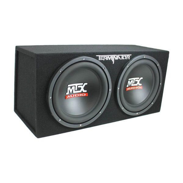 12 1200W Dual Loaded Car Subwoofers + Box +  1500W Amp + Kit