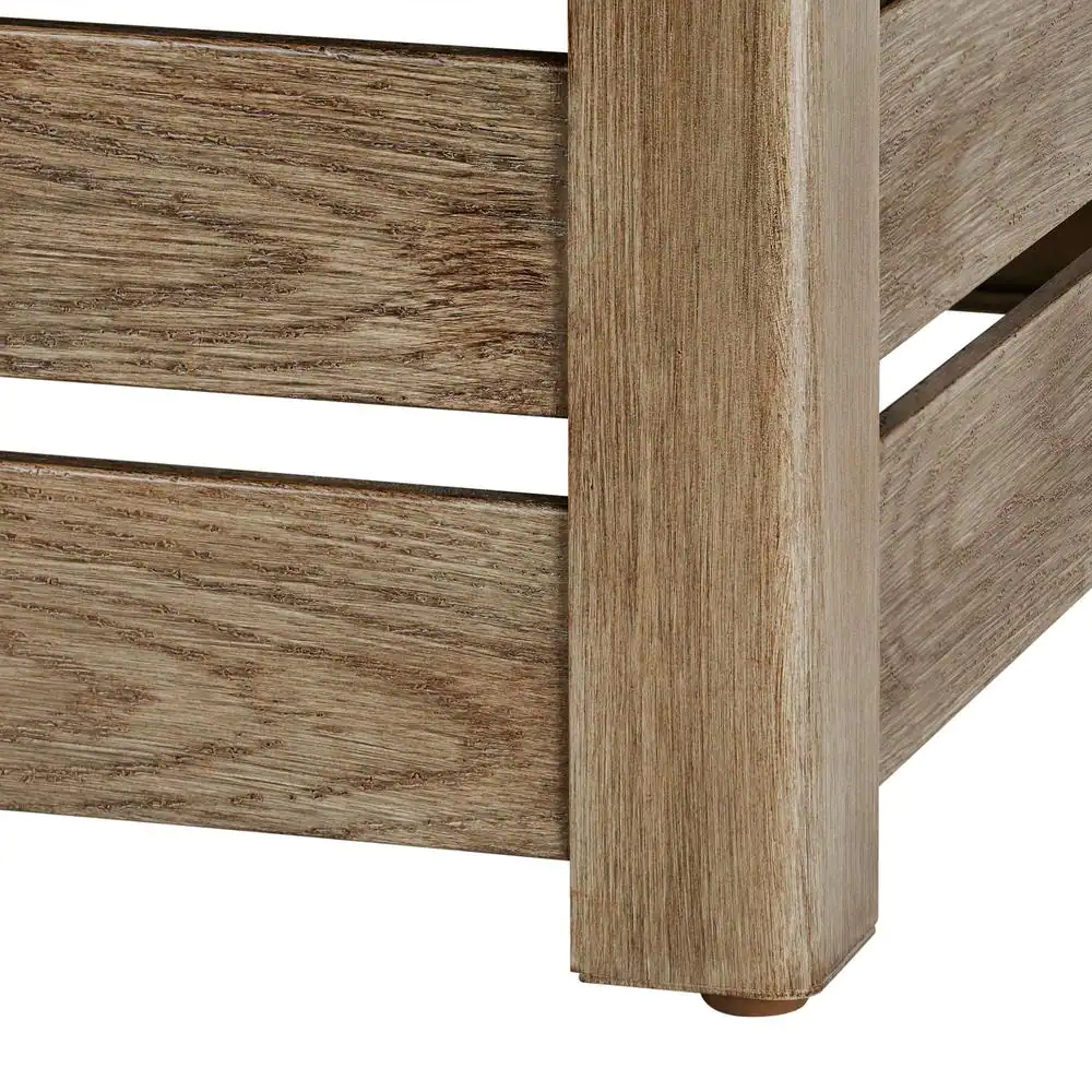 2195FPA-1-34 Stoneham 34 in. x 15.5 in. Square Steel Wood Fire Pit with Tile Top