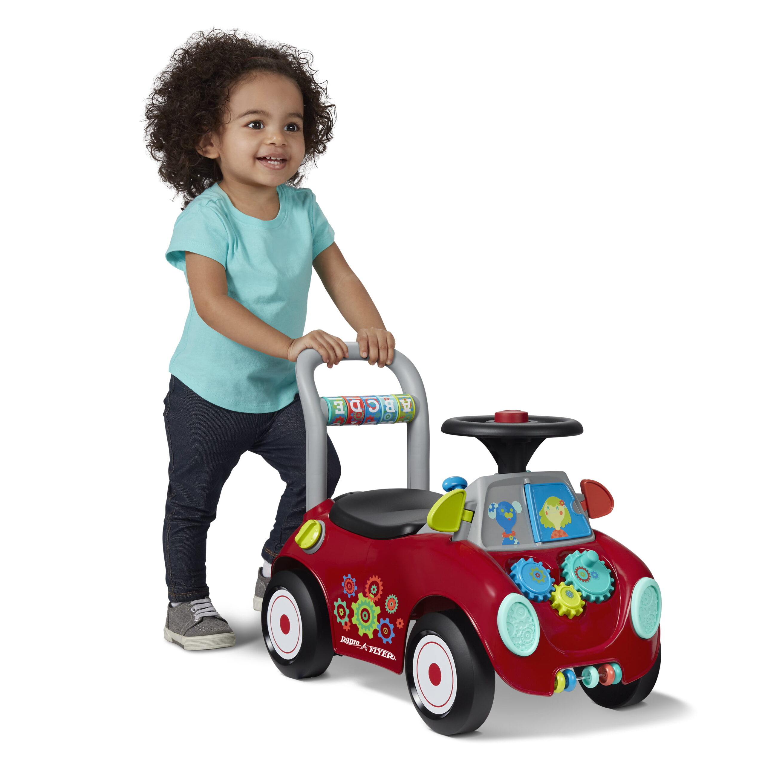 , Busy Buggy, Ride-on and Push Walker, Red