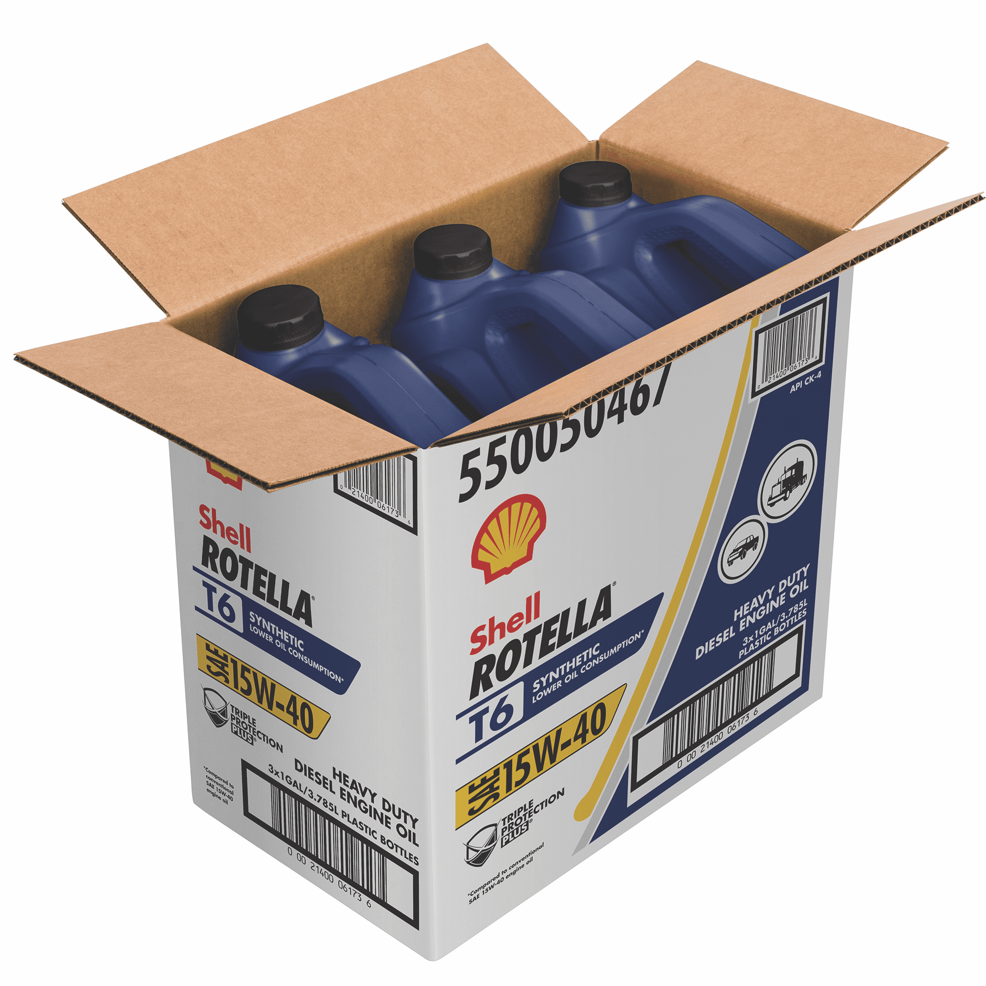(3 pack) T6 Full Synthetic 15W-40 Diesel Engine Oil, 1 Gallon (3 Pack Case)