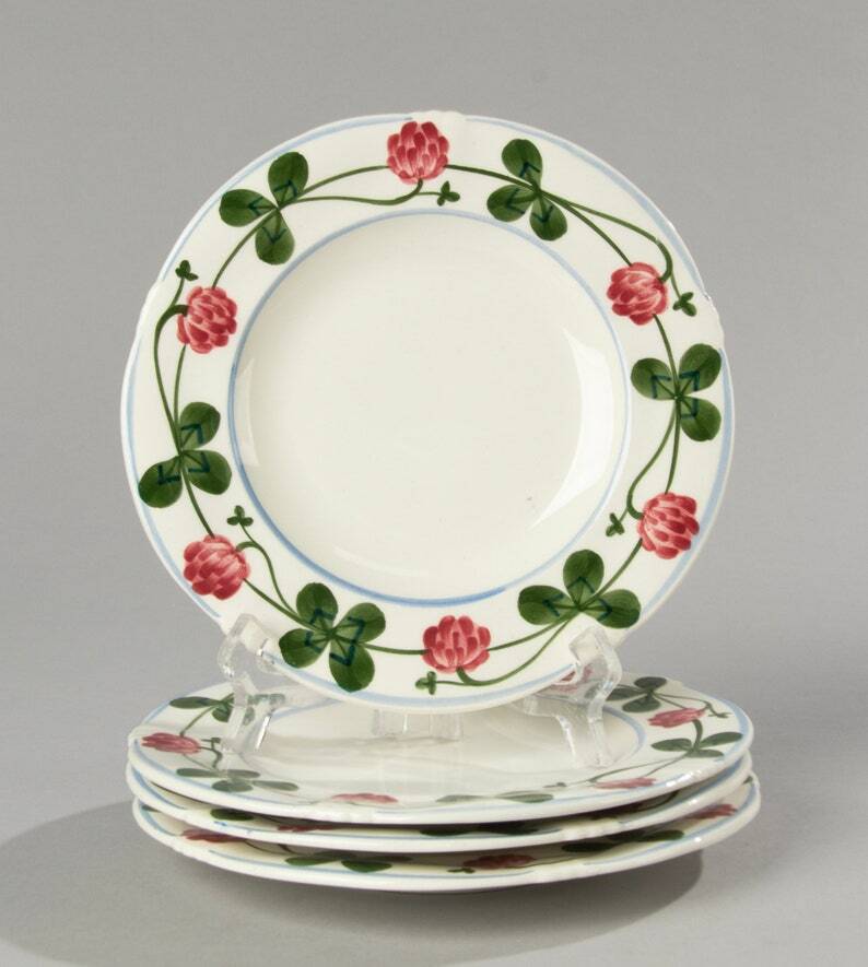 Royal Copenhagen Clover 13-Piece Hand-Painted Faience Coffee Set – Rare Collectible