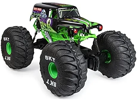 Monster Jam, Official Mega Grave Digger All-Terrain Remote Control Monster Truck with Lights