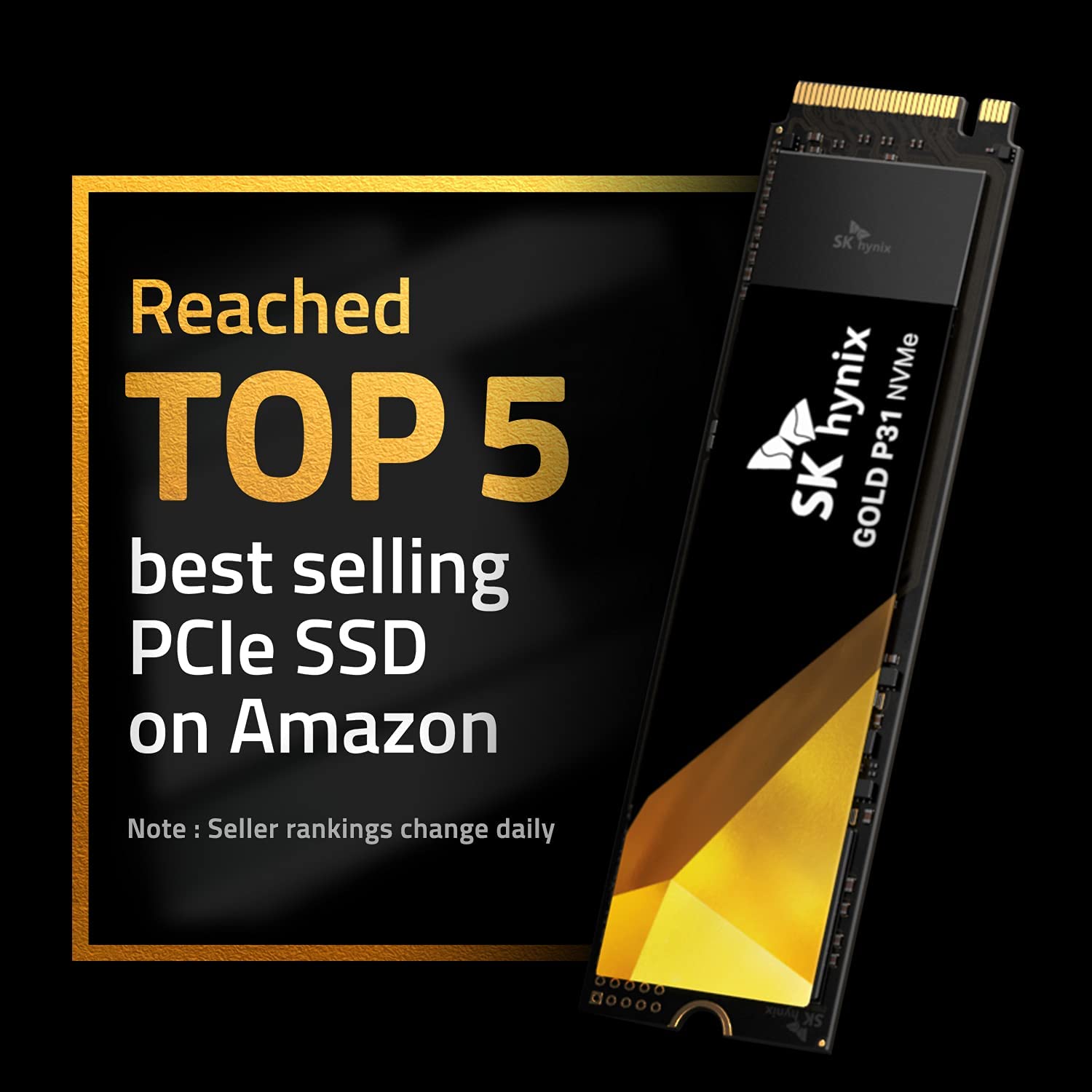 SK hynix Gold P31  PCIe NVMe Gen3 M.2 2280 Internal SSD | Up to 3500MB/S