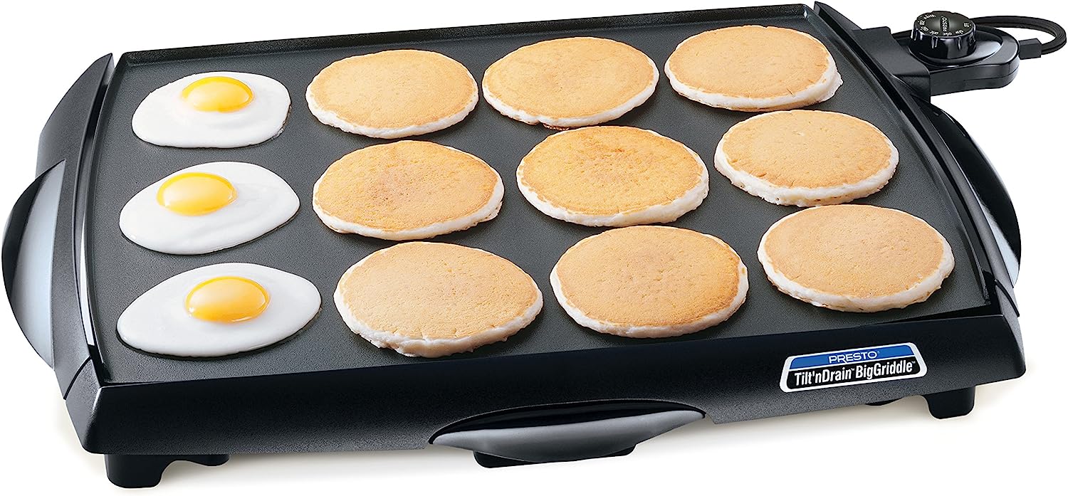 07046 Tilt n Drain Big Griddle Cool-Touch Electric Griddle