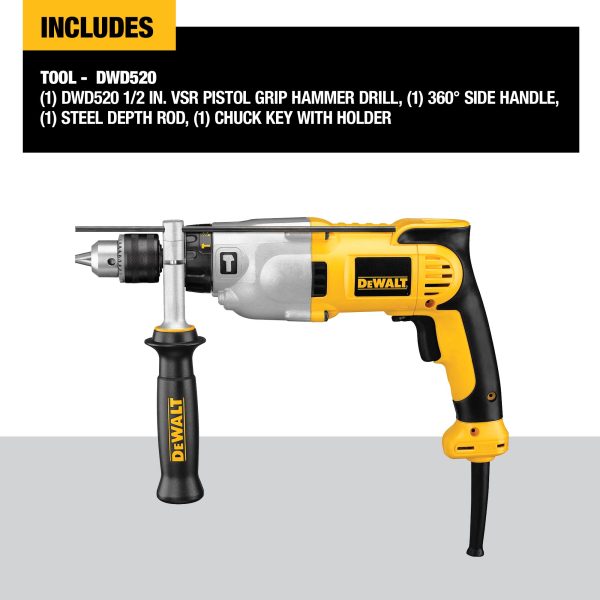 1/2-in 10-Amp Variable Speed Corded Hammer Drill (Tool Only)