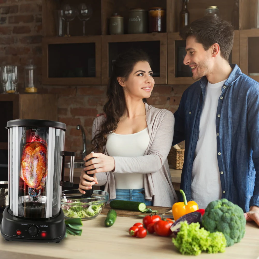 NutriChef PKRTVG34 - Vertical Rotisserie Oven - Rotating Kebob Cooker