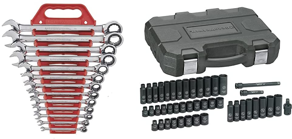 GEARWRENCH 12 Point Ratcheting Combination Wrench Set