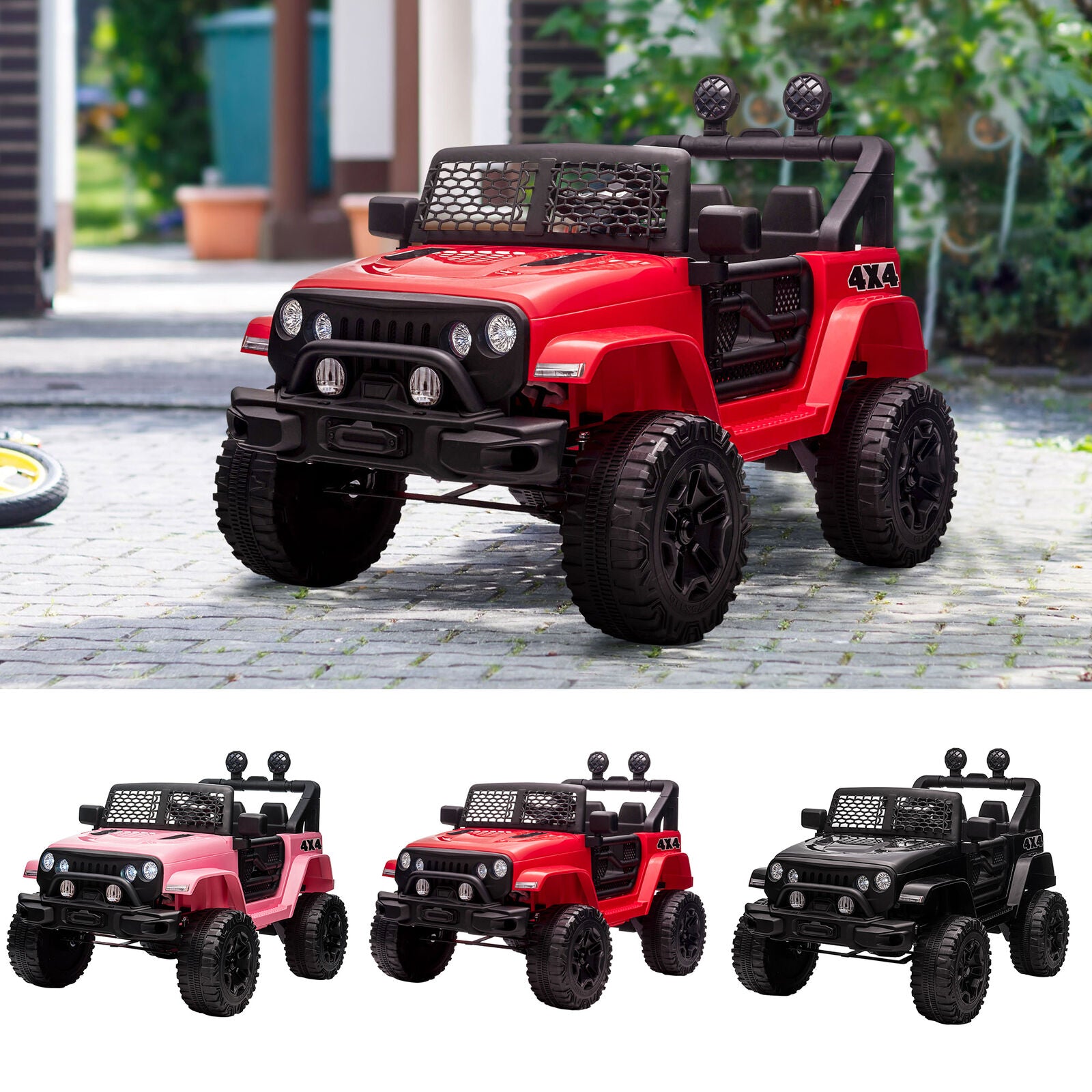 12V Battery Powered Kids Ride On Car Off Road Truck Toy w/ Parent Remote