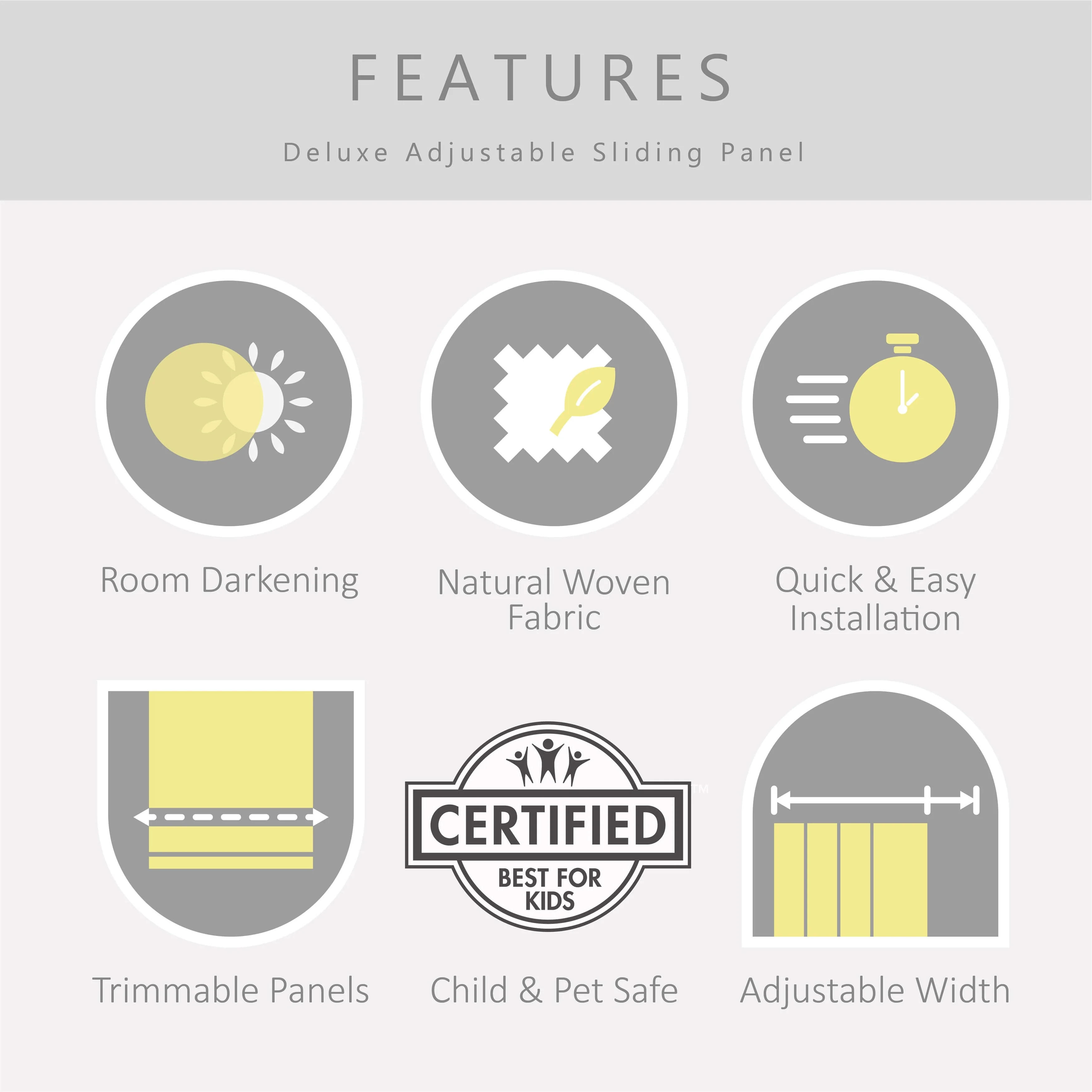 GoDear Design Adjustable Sliding Panel Track Blinds, Vertical Blinds, Classic, 45.8