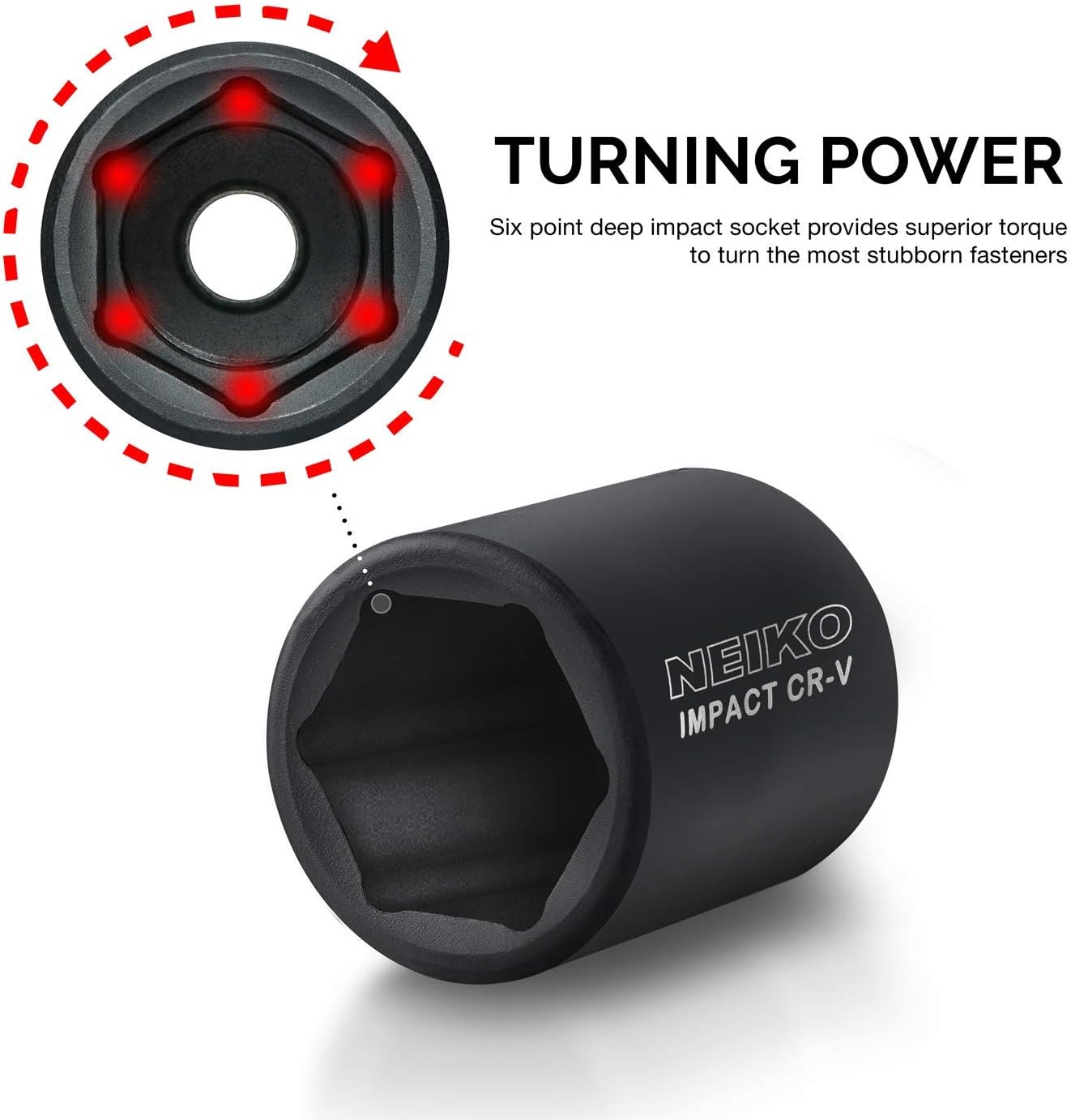 Chrome Vanadium Impact Socket Set 1/2′′ Drive, 65-Piece, SAE & Metric, Deep & Shallow, Includes Adapters & Ratchet Handle