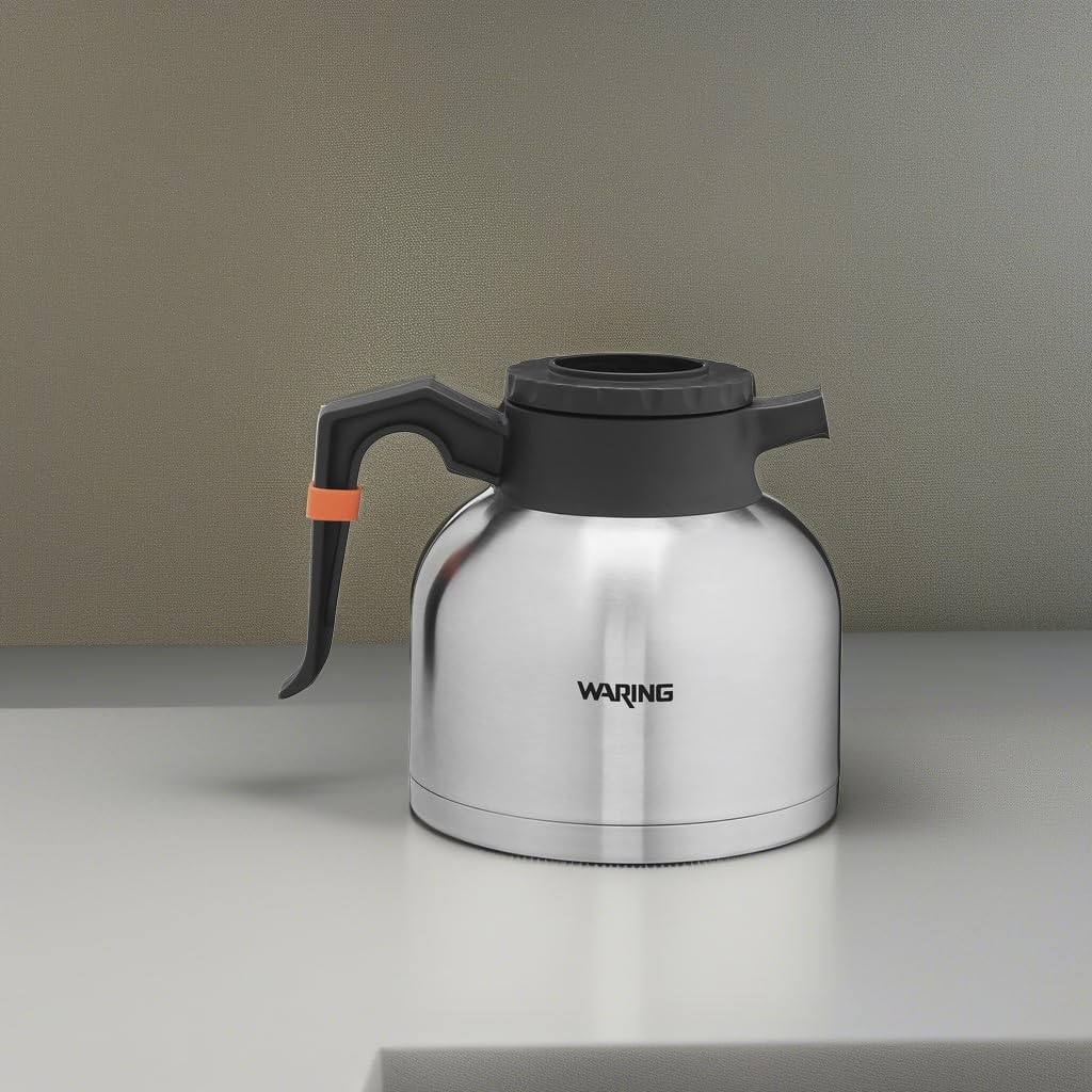 Waring Commercial WTC64 64oz Thermal Carafe. Vacuum Insulated and Easy Pour Handle.