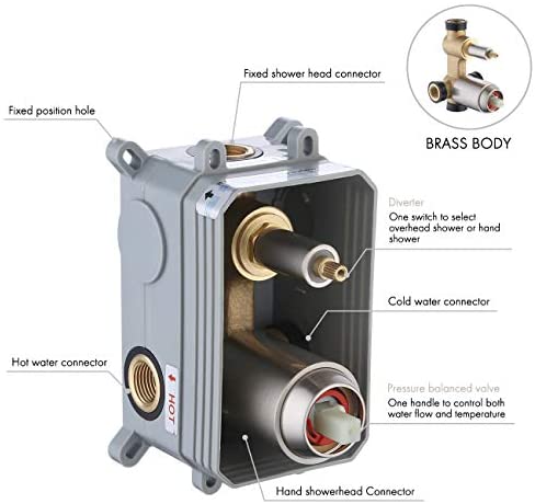 KES Shower System 12 Inch Rain Shower Head