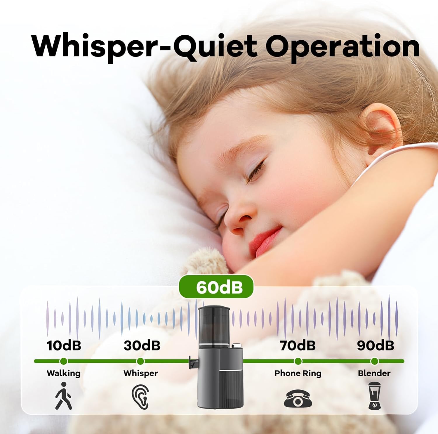 Chewable juicer, main cold juicer with 4.1 inch (104 mm) extra large rotary feed tank