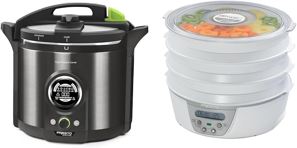 Presto 12-Quart Programmable Electric Pressure Canner, Stainless Steel, Black Finish