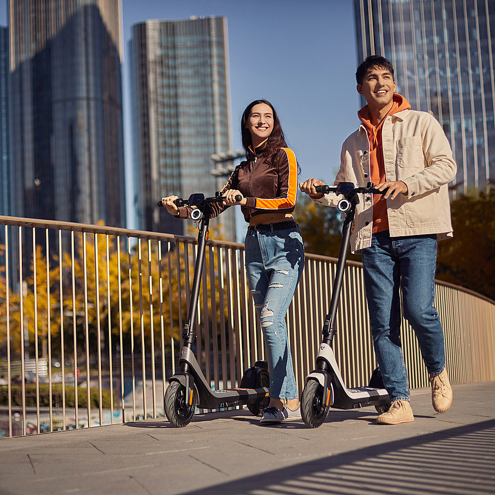NIU - KQi2 Pro Foldable Electric Kick Scooter w/ 25 mi Max Operating Range & 17.4 mph Max Speed - Grey