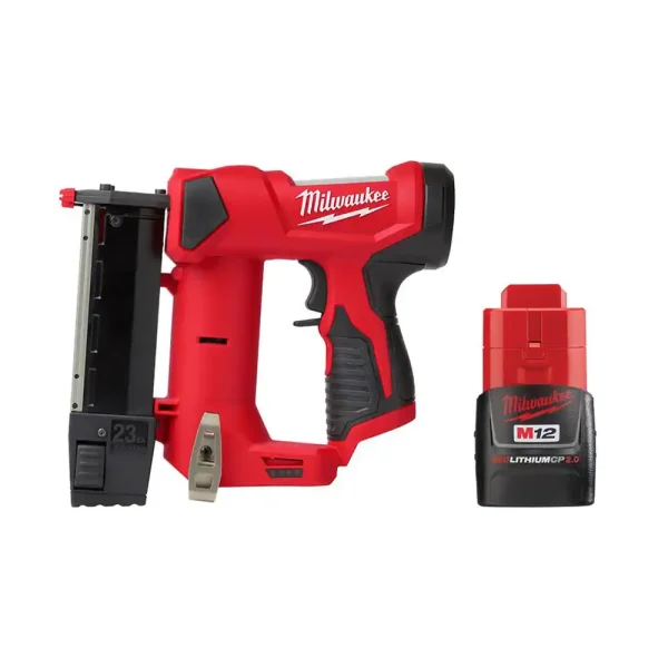 2540-20-48-11-2420 M12 12-Volt 23-Gauge Lithium-Ion Cordless Pin Nailer with M12 2.0 Ah Battery