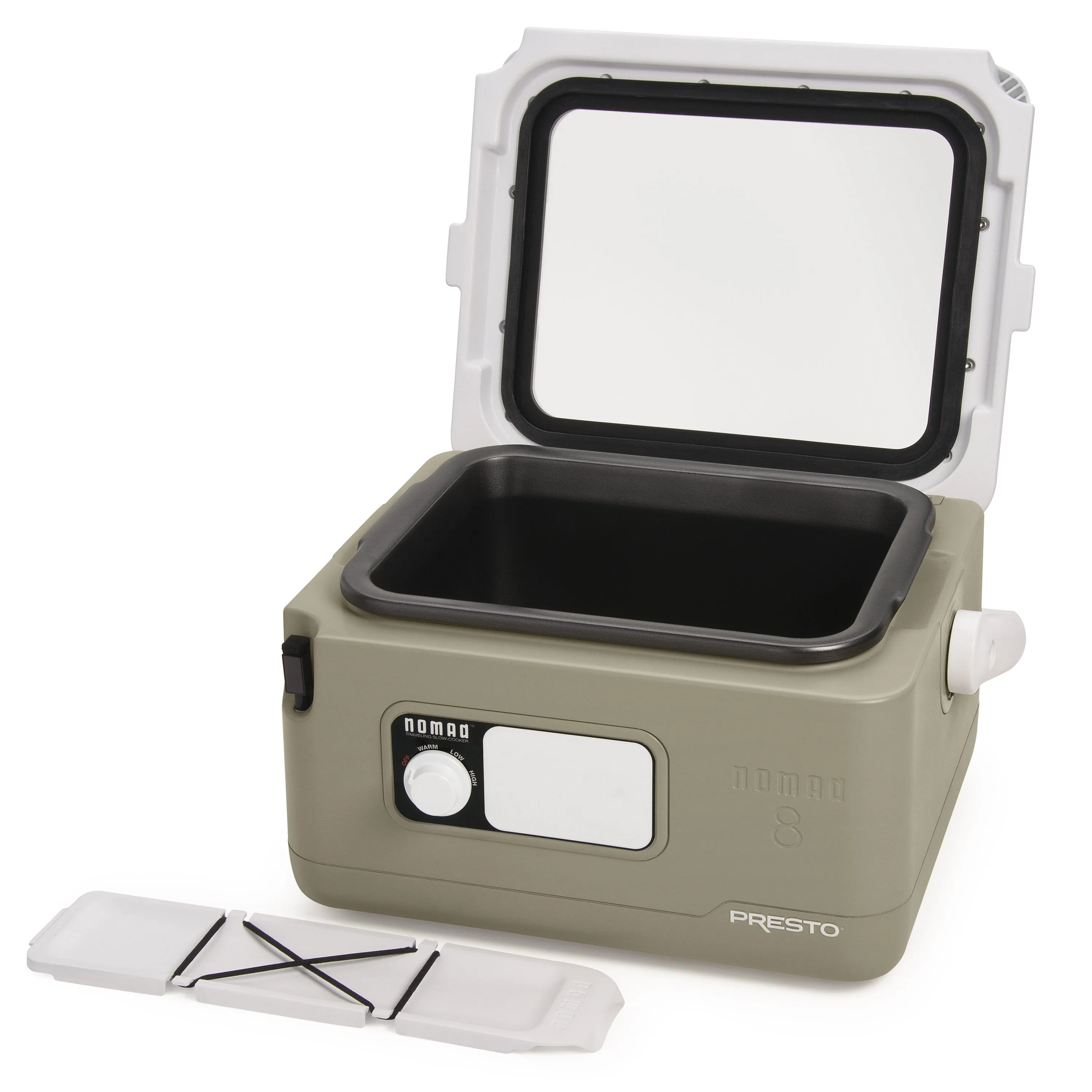 PRESTO 8-QUART NOMAD TRAVELING SLOW COOKER IN TAN